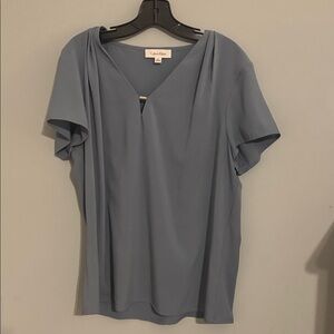 Calvin Klein Women's Slate Blue Blouse